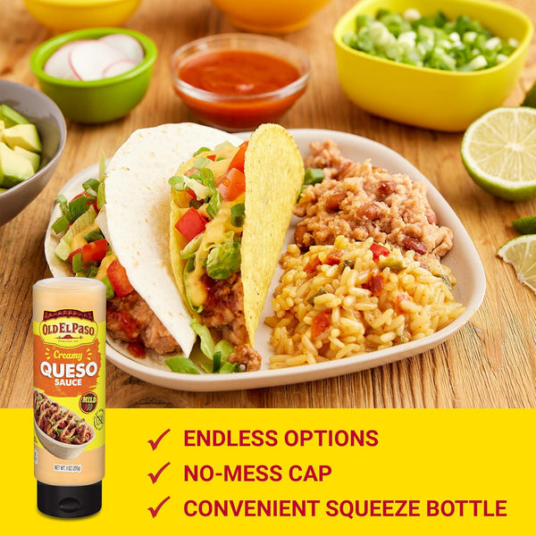Old El Paso Creamy Queso Taco Sauce - Easy-Squeeze 9oz Bottle