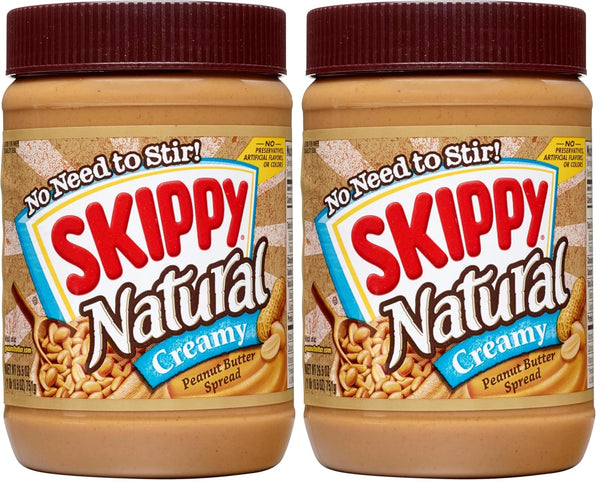 SKIPPY Natural Creamy Peanut Butter Spread, 26.5 oz Jar