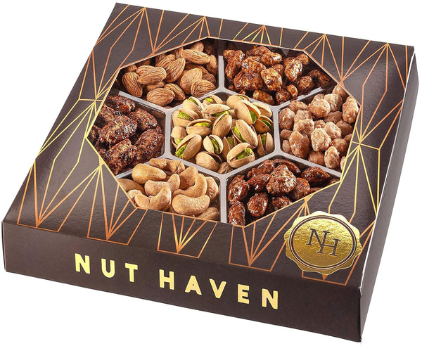 Gift basket with assorted nuts for various occasions