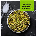 Wonderful Pistachios No Shells, Roasted & Salted Nuts, 12 Oz Resealable Bag, Protein Snack