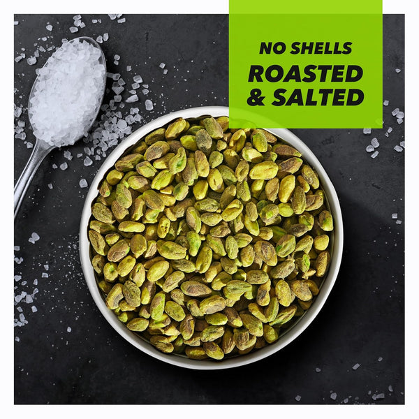 Wonderful Pistachios No Shells, Roasted & Salted Nuts, 12 Oz Resealable Bag, Protein Snack