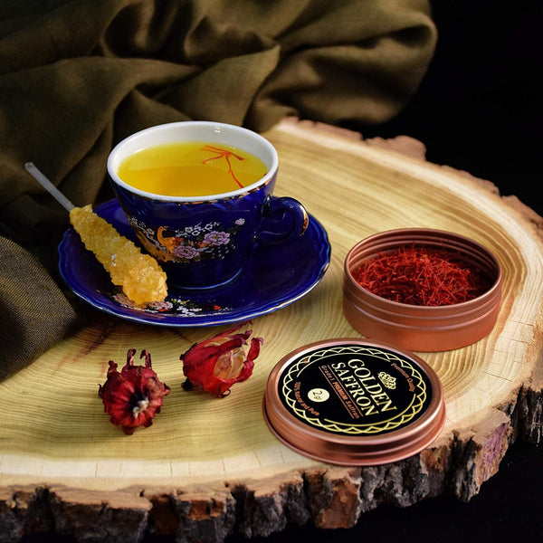 Golden Saffron, Finest Pure Premium All Red Saffron Threads Grade A+ Super Negin, Non-GMO Verified 2.0 Grams