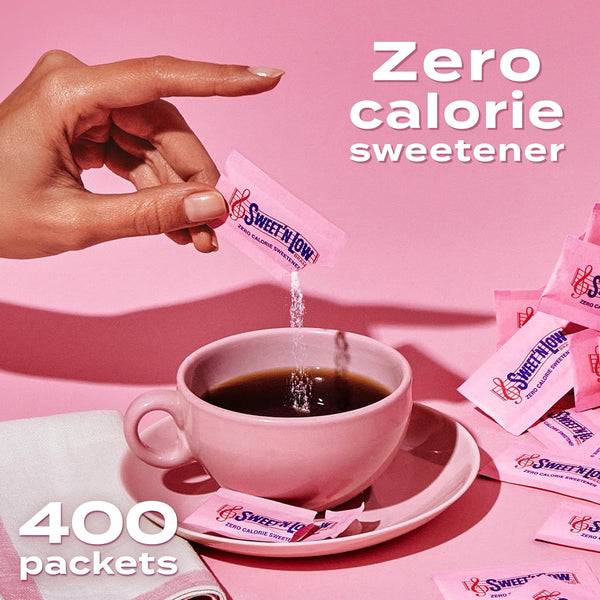 Sweet'N Low Zero Calorie Sweetener Packets, 400 Ct, Kosher & Gluten Free, Low Glycemic Index