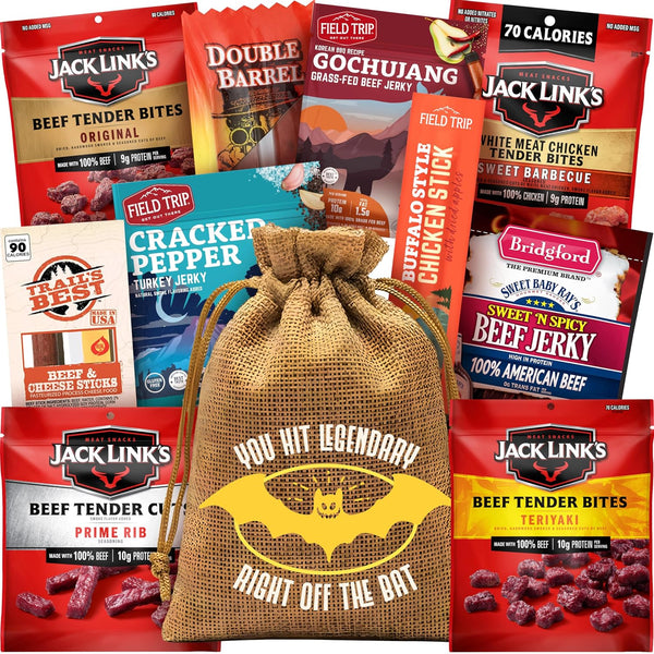 Jerky gift basket for dad, perfect for any occasion, food gift for dad