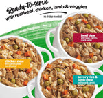 Purina Beneful Gravy Wet Dog Food Variety Pack with real beef, chicken, and lamb, 12 x 10 oz tubs