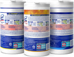 LYSOL Disinfecting Wipes, All Purpose Cleaner, Multi-Surface Antibacterial Cleaning Wipes, Household Cleaning Supplies, Dorm Essentials, Lemon + Crisp Linen + Mango & Hibiscus Scent, 80 ct. (3 Pack)