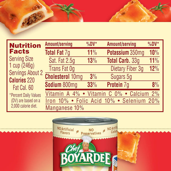 Chef Boyardee Beef Ravioli, 15 oz, 4 Pack - Delicious, Convenient Meal Ready in Minutes