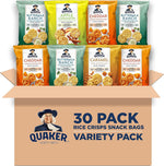 Quaker Rice Crisps, Gluten Free, 3 Flavor Sweet Variety Mix, 30 Count