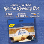 Del Real Foods Beef Tamales – Authentic Hand-Wrapped Corn Masa with Red Chile Sauce, Heat & Serve, Microwave-Ready in Minutes Meals, 24oz Refrigerated