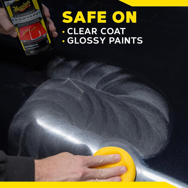 Meguiar's Ultimate Compound, 15.2 Oz, Pro-Grade Car Scratch Remover for Paint Correction and Polishing