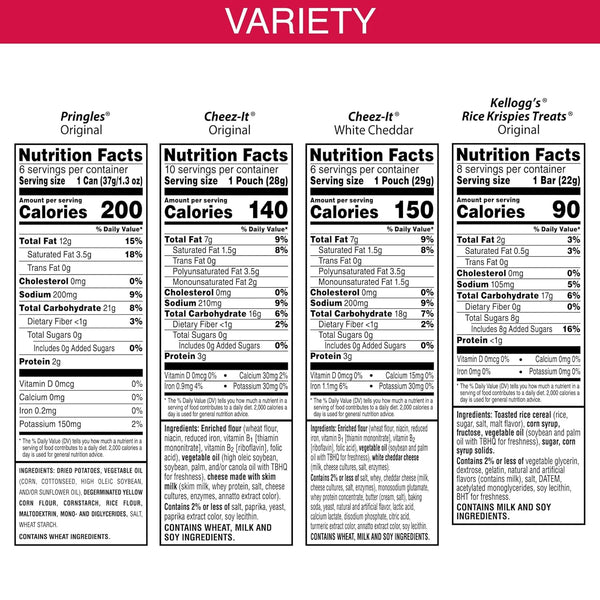 Kellogg's Cheez-It, Pringles & Rice Krispies Snacks Variety Pack