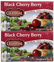 Celestial Seasonings Black Cherry Berry Tea Bags, 20 Count, Pack of 2