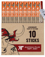 Righteous Felon Variety Meat Sticks, 100% Grass Fed Beef, Turkey & Pork, 10 Count