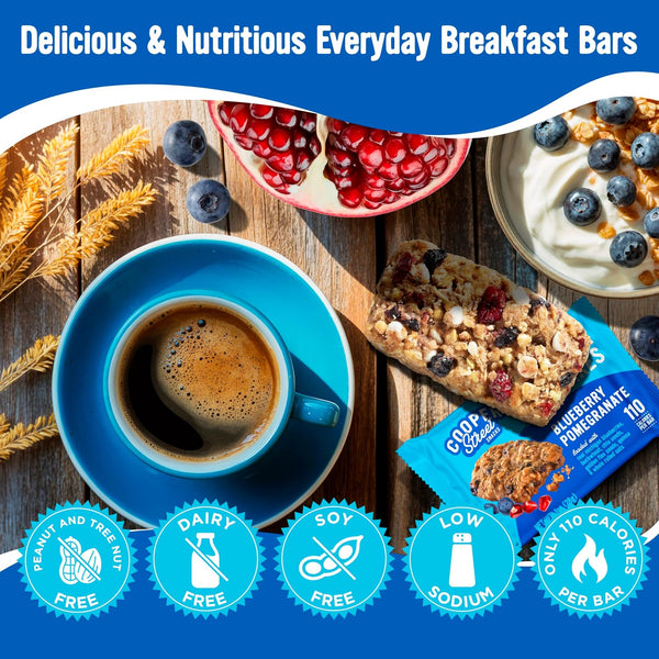 Soft Baked Granola Bars with Blueberry Pomegranate Flavor, 12 Count, Nut and Dairy Free