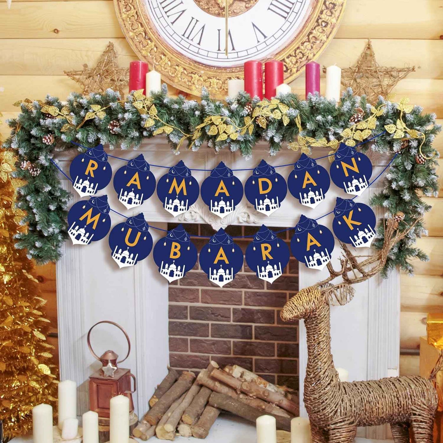 OHOME Valentines Day Decorations - Heart Valentines Garland - 40 Pack Valentine's Day Backdrop Banner Valentine's Day Accessories Party Favors for Door Wall Classroom School Home-Valentines Day Decor