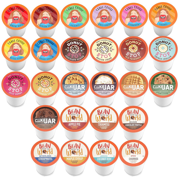 Coffee Pod Variety Packs Flavored Sampler Assorted Compatible with 2.0 K-Cup Brewers Variety Pack 52 Count