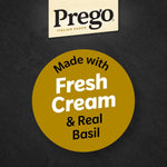 Prego Creamy Roasted Garlic Pesto Pasta Sauce, 14.5 oz Jar, No Added Sugars, Real Basil
