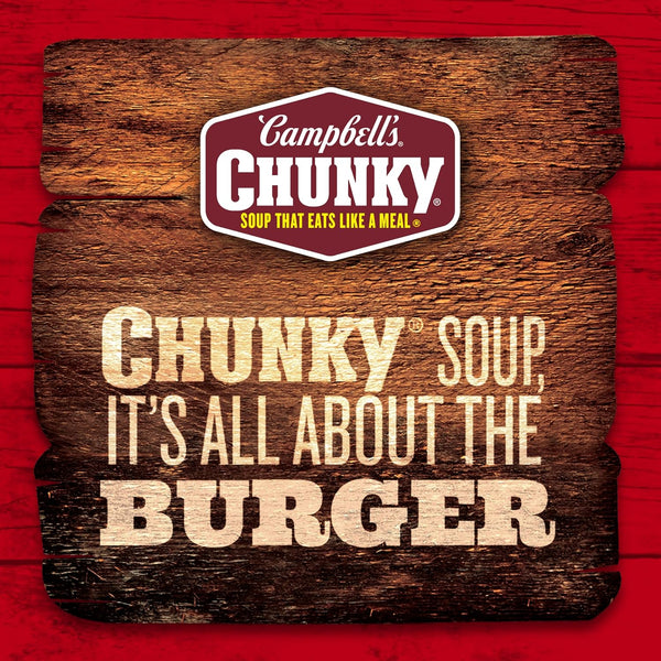 Campbell's Chunky Sirloin Burger with Country Vegetable Beef Soup, 16.3 oz Cans (Pack of 8)