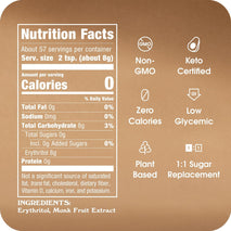 Monk Fruit In The Raw Sweetener 16 oz Baker's Bag Keto Certified Zero Calorie Zero Net Carbs Non GMO Project Verified