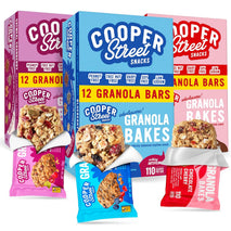 Soft Baked Granola Bars Variety Pack, Nut Free, Low Sodium, Individually Wrapped