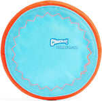 chuckit paraflight flying disc dog toy - water floating flyer - durable nylon with soft rubber edges - medium and large dogs - size large