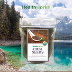 Healthworks Superfoods Raw Chia Seeds - 32 Oz / 2 Lbs - Premium & All-Natural - Contains Omega 3, Fiber & Protein - Great with Shakes, Smoothies & Oatmeal