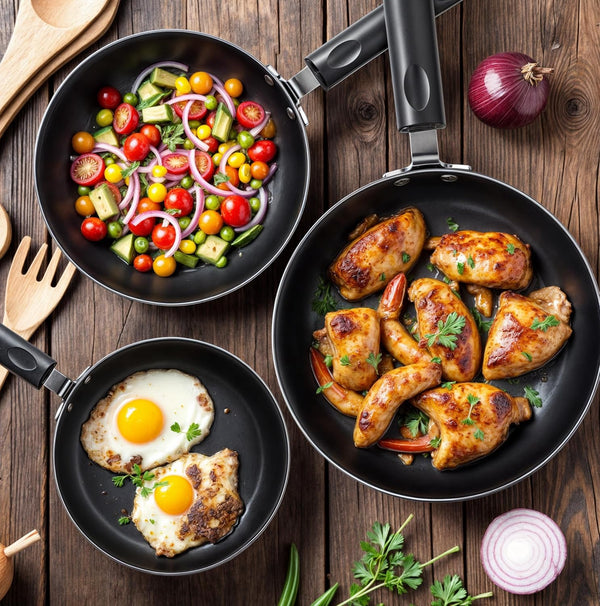 Utopia Kitchen Nonstick Cookware 3 Piece Set with Induction Bottom