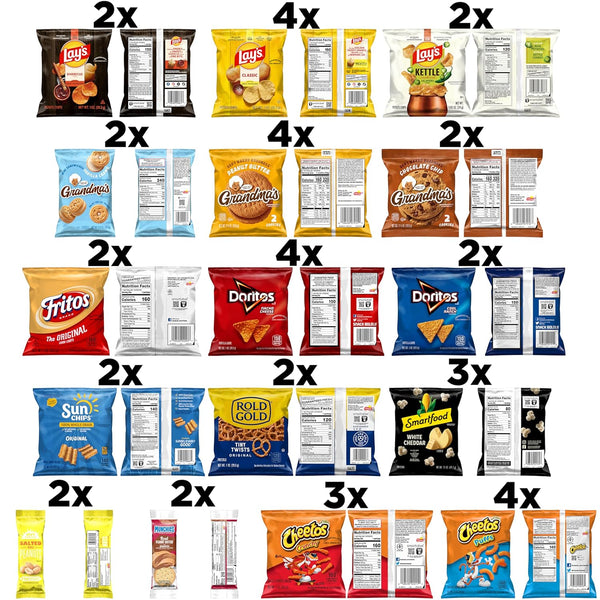 Frito-Lay Ultimate Classic Snacks Package, Variety Assortment of Chips, Cookies, Crackers, and Nuts