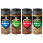 McCormick Grill Mates Spices, Everyday Grilling Variety Pack, 4-count, Montreal Steak, Chicken, Roasted Garlic & Herb, Hamburger