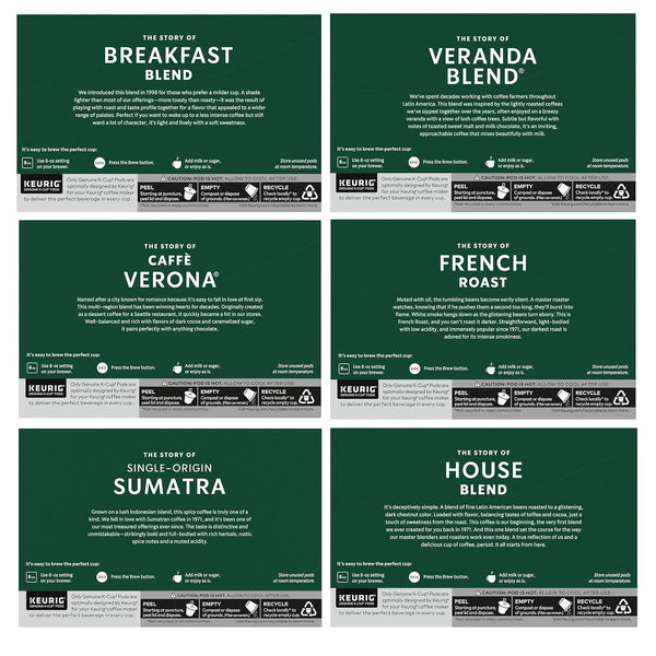 Starbucks K-Cup Coffee Pods Variety Pack 60 Count Keurig Compatible