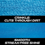 viking glass microfiber cleaning cloth 2 pack blue 16x16 inch for car and home