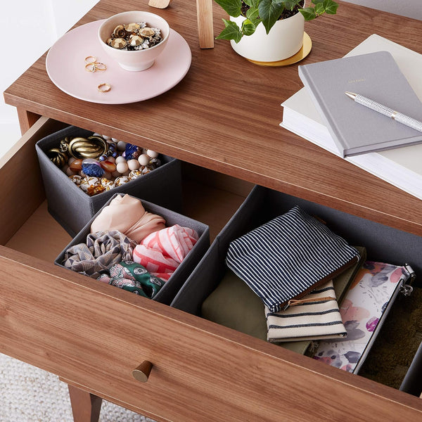 Amazon Basics Collapsible Cloth Drawer Organizer Boxes for Storage