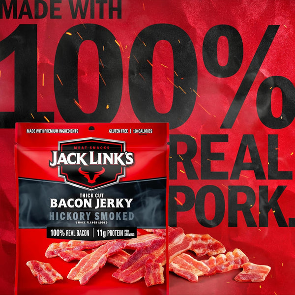Jack Link's Hickory Smoked Bacon Jerky 2.5 oz Bag