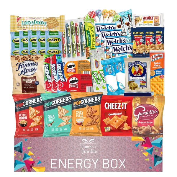 Jumbo Jumble Snack Box Variety Pack for Adults Teens Kids (40 Count)