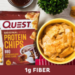 Quest Nutrition BBQ Protein Chips, 19g protein, 4g net carbs, gluten-free, 1.1 oz, pack of 12