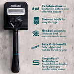 Gillette Intimate Razor for Men, Men’s Pubic Razors with 5-Blade Refills, Gentle and Easy to Use