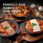 Spicy fermented kimchi napa cabbage in convenient pouches for ramen and stir-fries