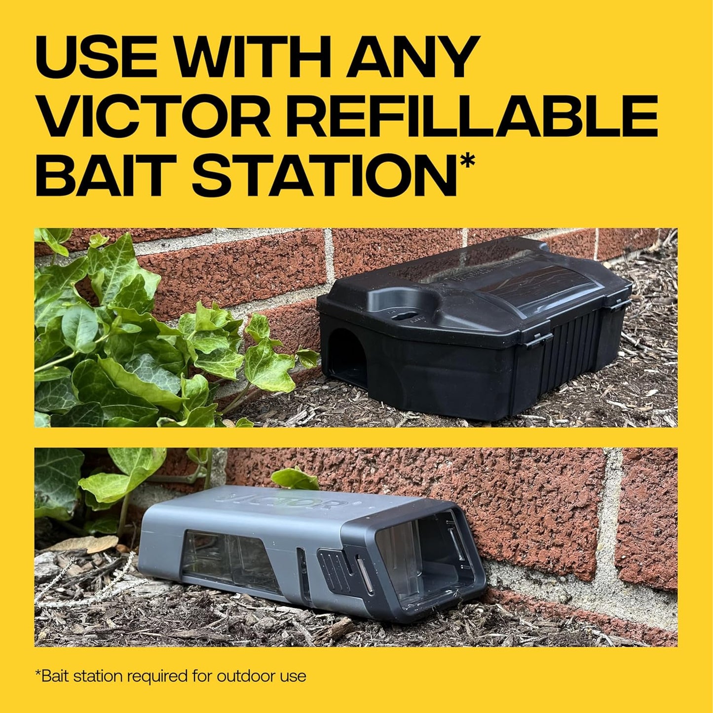 Victor Rat Poisoning for Inside & Outside Use - Kills Rats, Mice, Meadow Voles | Mouse Poisoning for Indoor & Outdoor Areas, Ready-to-Use