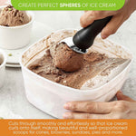 Spring Chef Heavy Duty Ice Cream Scoop with Comfortable Handle - Professional Ice Cream Scooper for Gelato, Sorbet, Cookie Dough, Melon, Frozen Yogurt