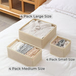 12 pack drawer organizers for clothing storage and organization