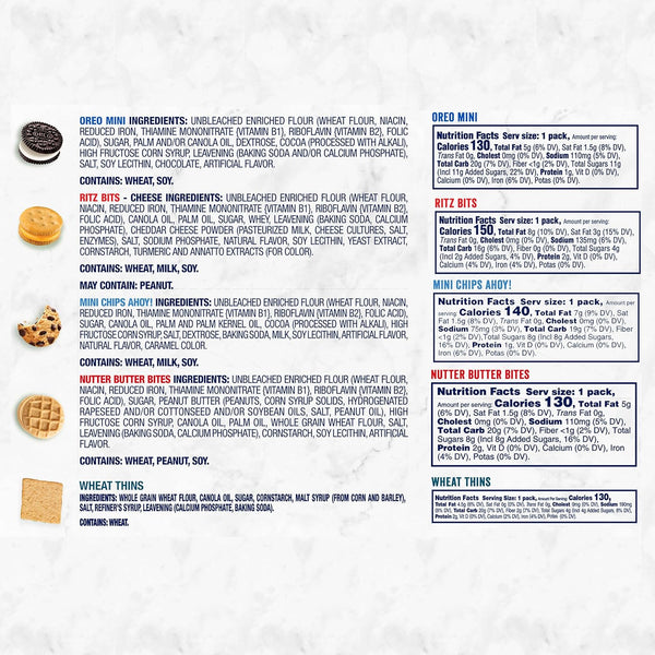 Nabisco Cookie and Cracker Variety Pack with 50 Snack Packs