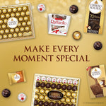 Ferrero Rocher gourmet hazelnut milk chocolate gift box with 16 individually wrapped chocolates, 7 oz, perfect for gifting and sharing