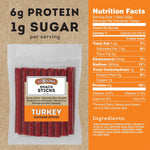 Old Wisconsin Turkey Sausage Snack Sticks, 16 Ounce Resealable Package, Naturally Smoked, High Protein, Low Carb, Keto, Gluten Free