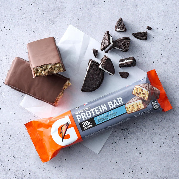 Gatorade Whey Protein Bars Cookies & Crème Pack of 12