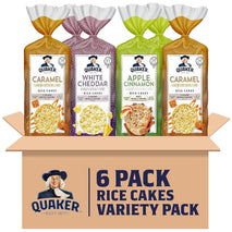 Quaker Large Rice Cakes, 3 Flavor Variety Pack, Gluten Free, 6 Count