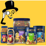 PLANTERS Deluxe Honey Roasted Whole Cashews: Sweet & Salty Snack, Plant-Based Protein, Crunchy Texture, Resealable Canister