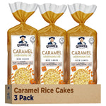 Quaker Large Rice Cakes Caramel Pack of 3 Whole Grain Brown Rice Baked Snack
