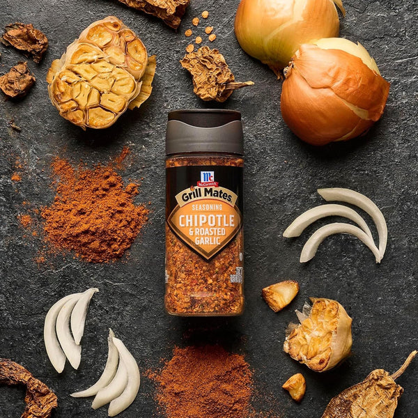 McCormick Grill Mates Chipotle & Roasted Garlic Seasoning, 2.5 oz, 2.5 oz bottle