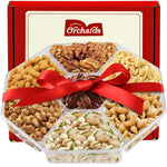 7 Sectional Platter Gift Basket with Freshly Roasted Nuts