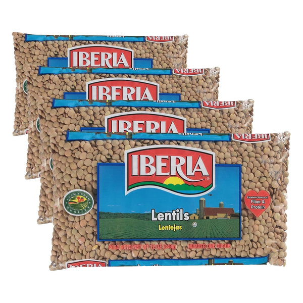 Iberia Dry Lentils, 12 Oz - High-Protein, Non-GMO, Cholesterol-Free Pulses